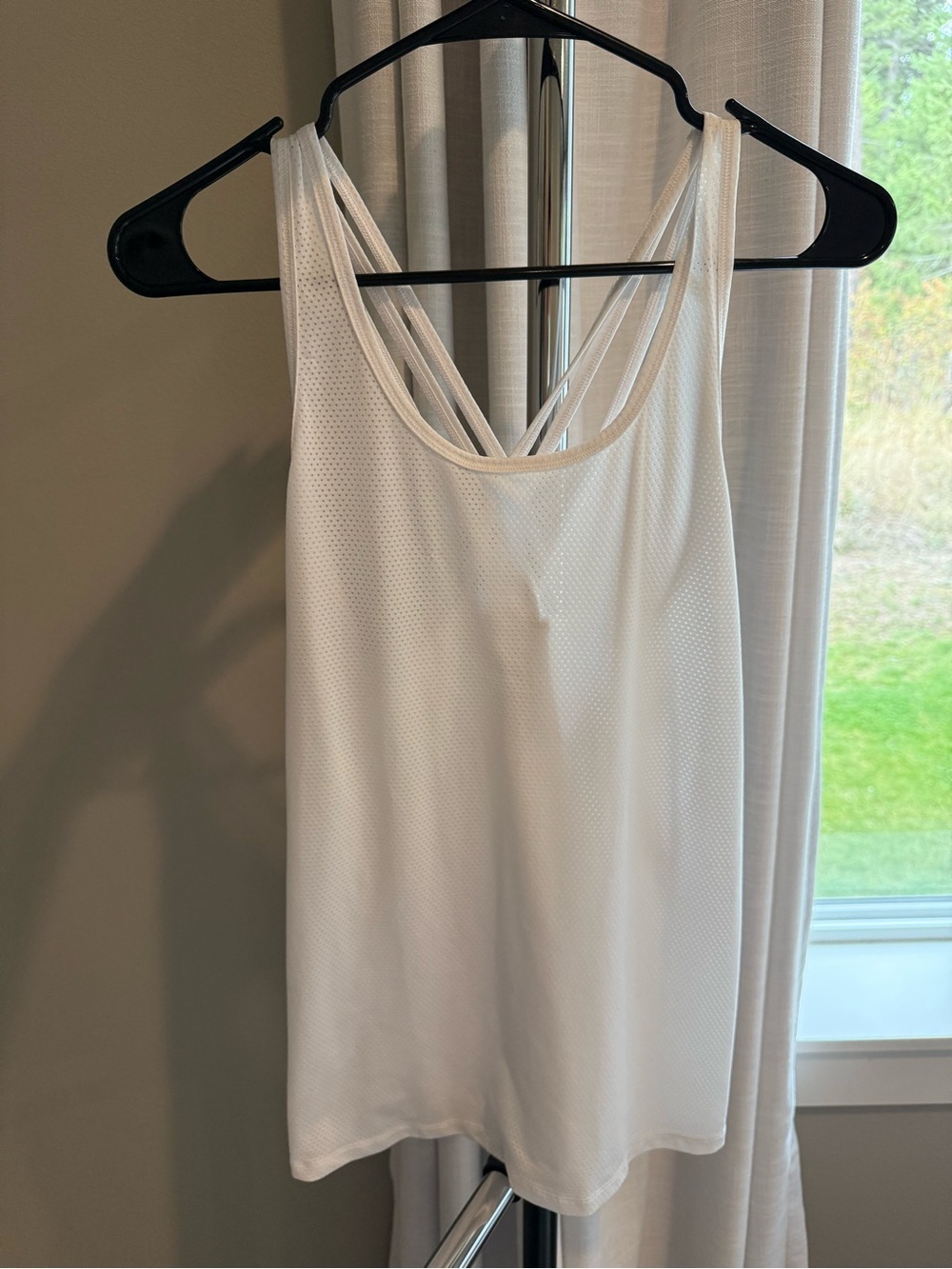 Victoria's Secret White Double-Strap Athletic Tank
